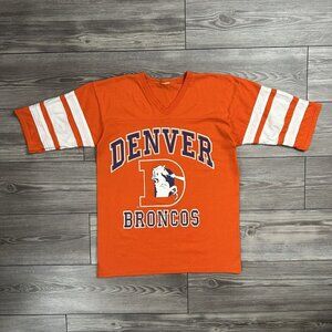 Vintage 80’s Denver Broncos V Neck T Shirt/Jersey